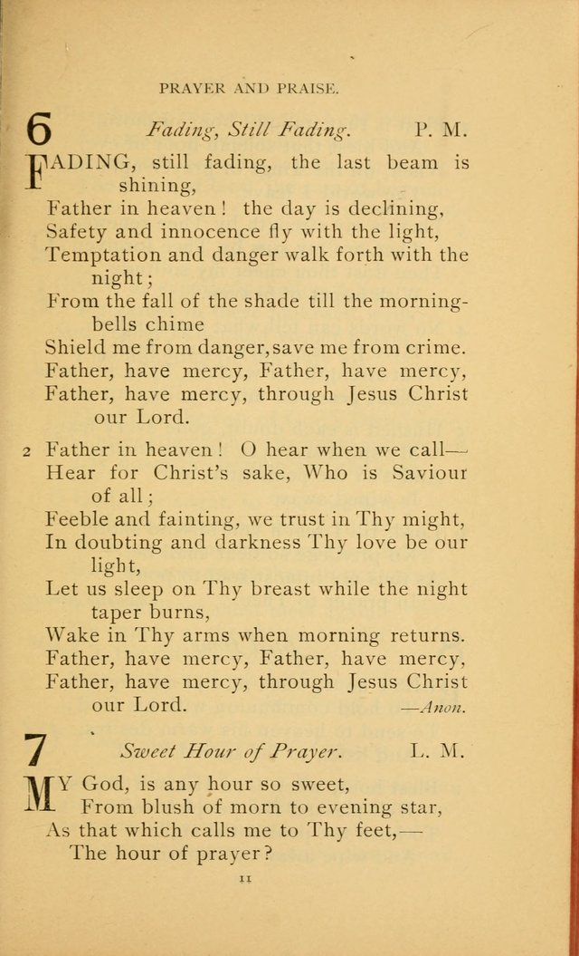Hymn Book of the United Evangelical Church page 11