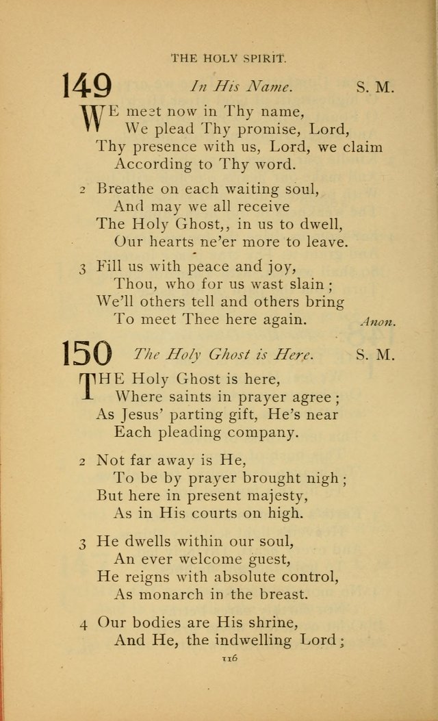 Hymn Book of the United Evangelical Church page 116