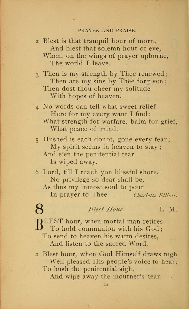 Hymn Book of the United Evangelical Church page 12