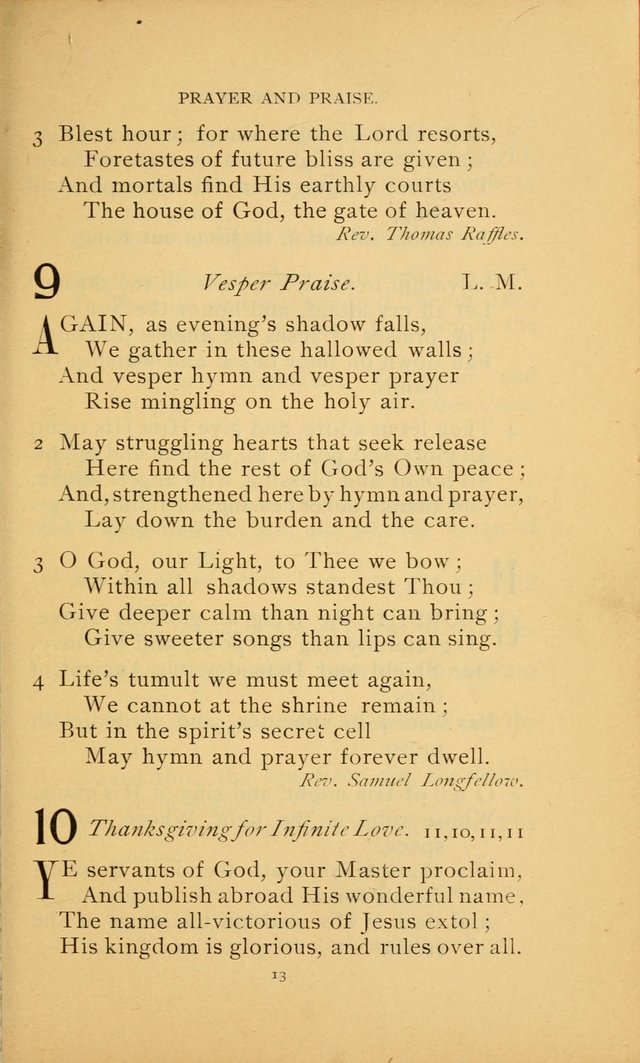 Hymn Book of the United Evangelical Church page 13