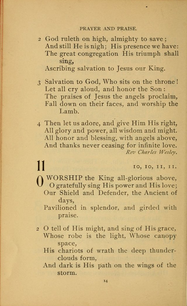 Hymn Book of the United Evangelical Church page 14