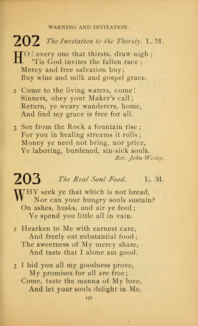 Hymn Book of the United Evangelical Church page 151