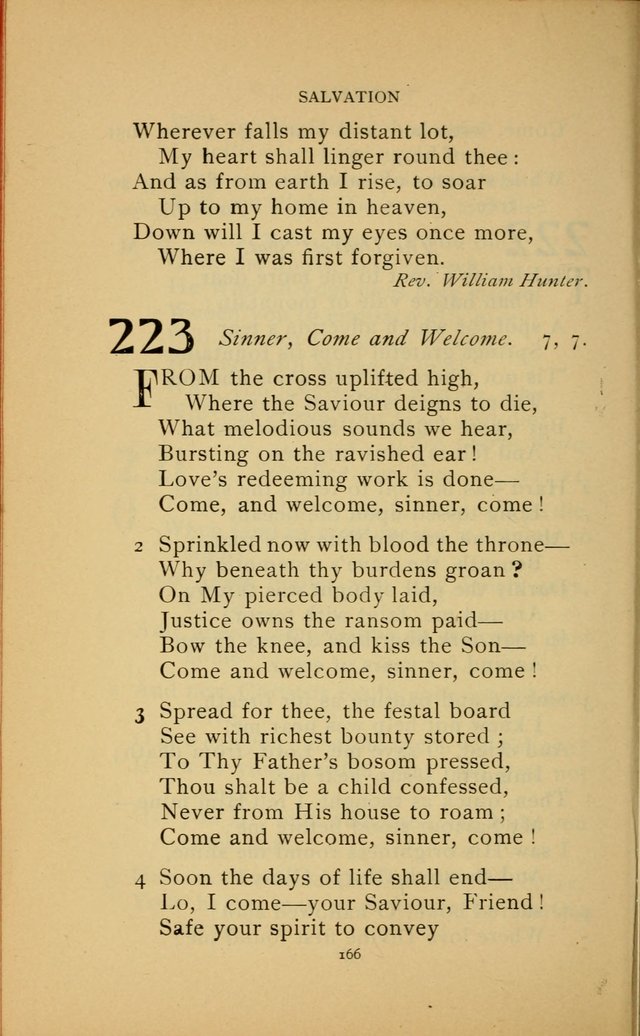 Hymn Book of the United Evangelical Church page 166