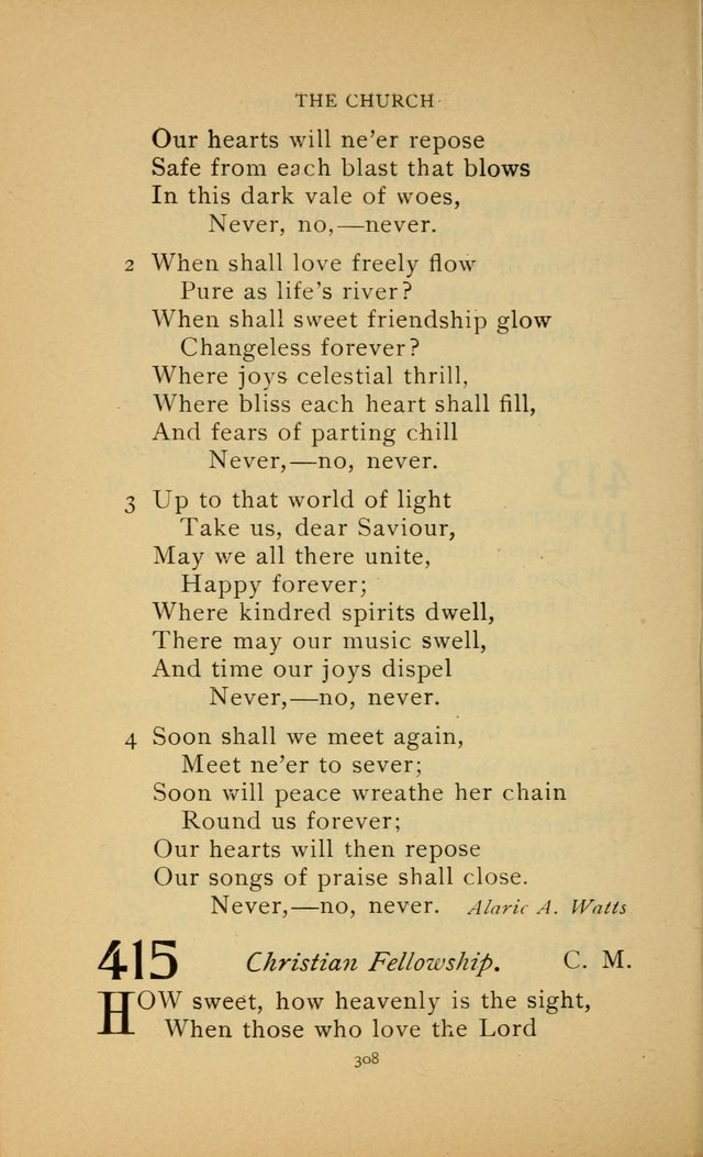 Hymn Book of the United Evangelical Church page 308