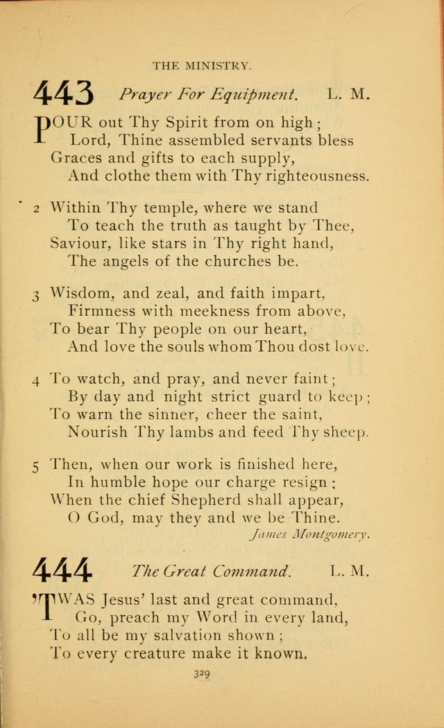 Hymn Book of the United Evangelical Church page 329