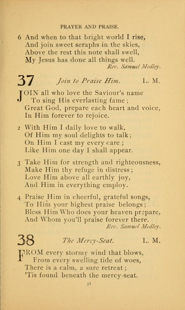 Hymn Book of the United Evangelical Church page 35