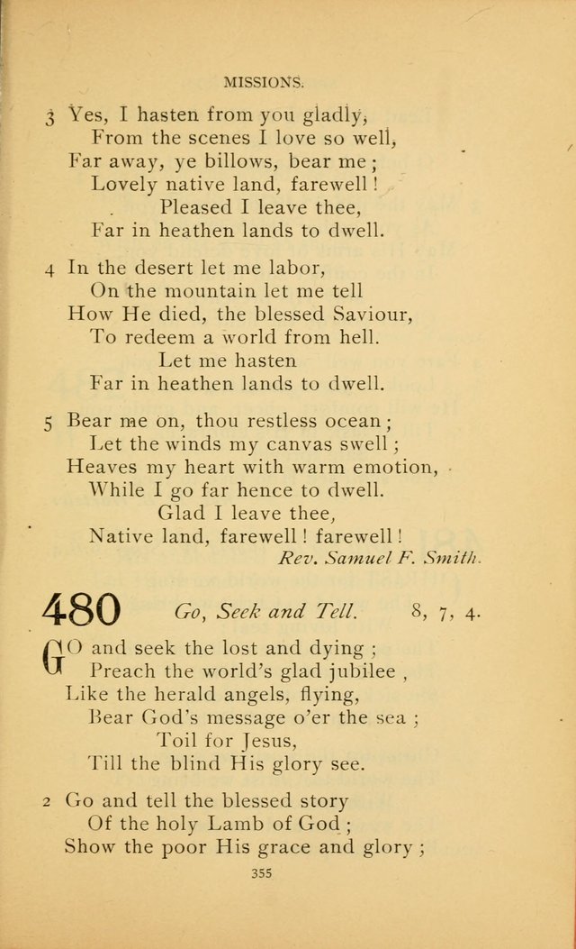 Hymn Book of the United Evangelical Church page 355