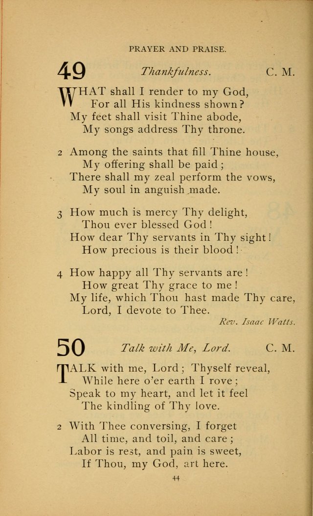 Hymn Book of the United Evangelical Church page 44