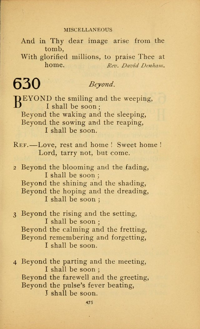Hymn Book of the United Evangelical Church page 475