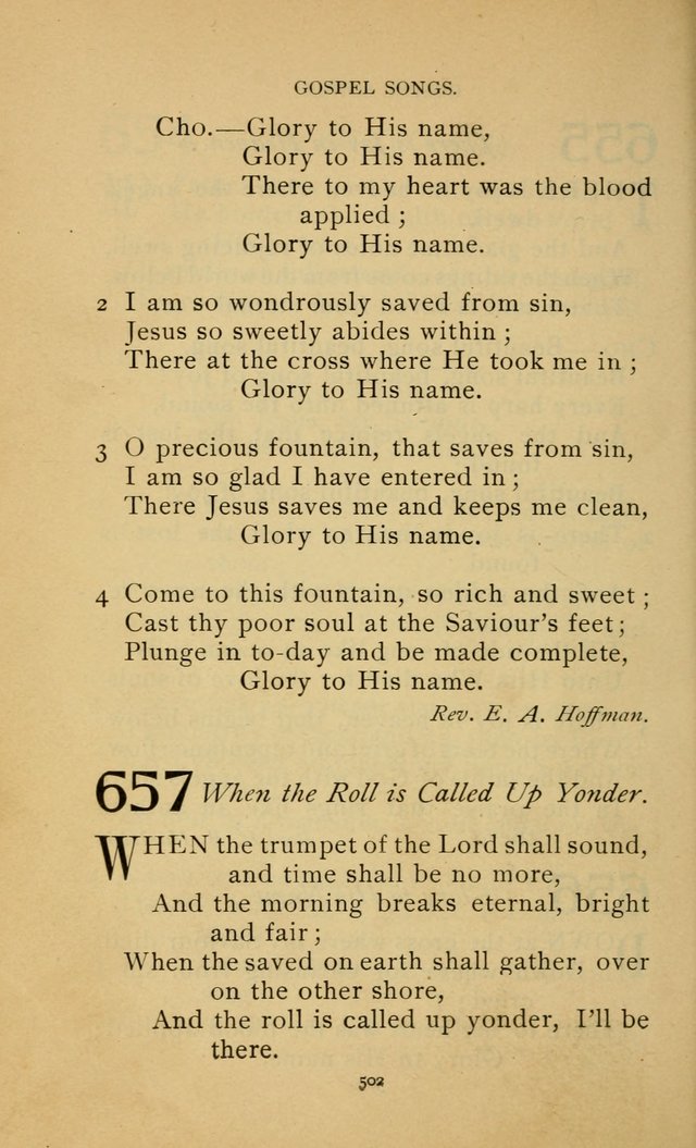 Hymn Book of the United Evangelical Church page 502