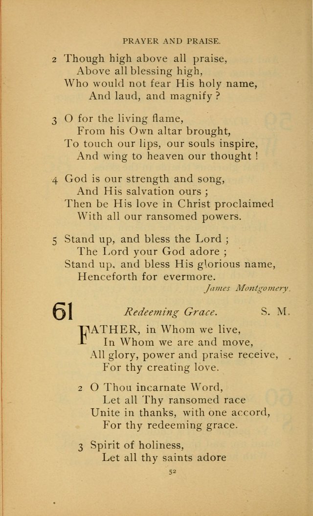 Hymn Book of the United Evangelical Church page 52
