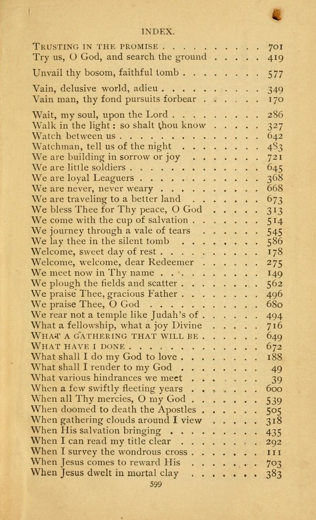 Hymn Book of the United Evangelical Church page 599