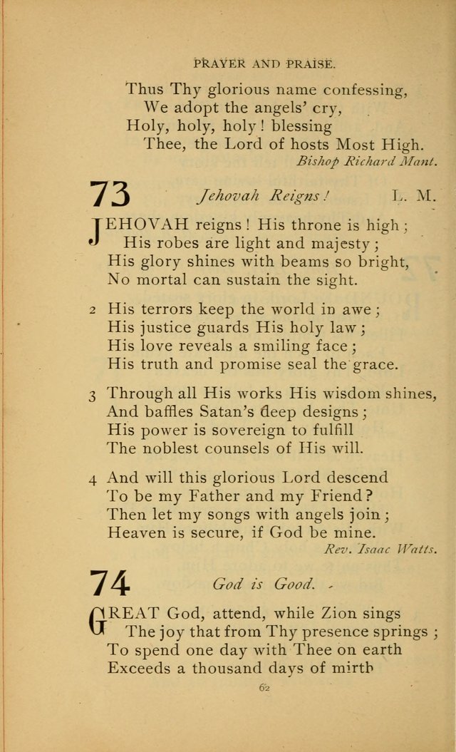 Hymn Book of the United Evangelical Church page 62