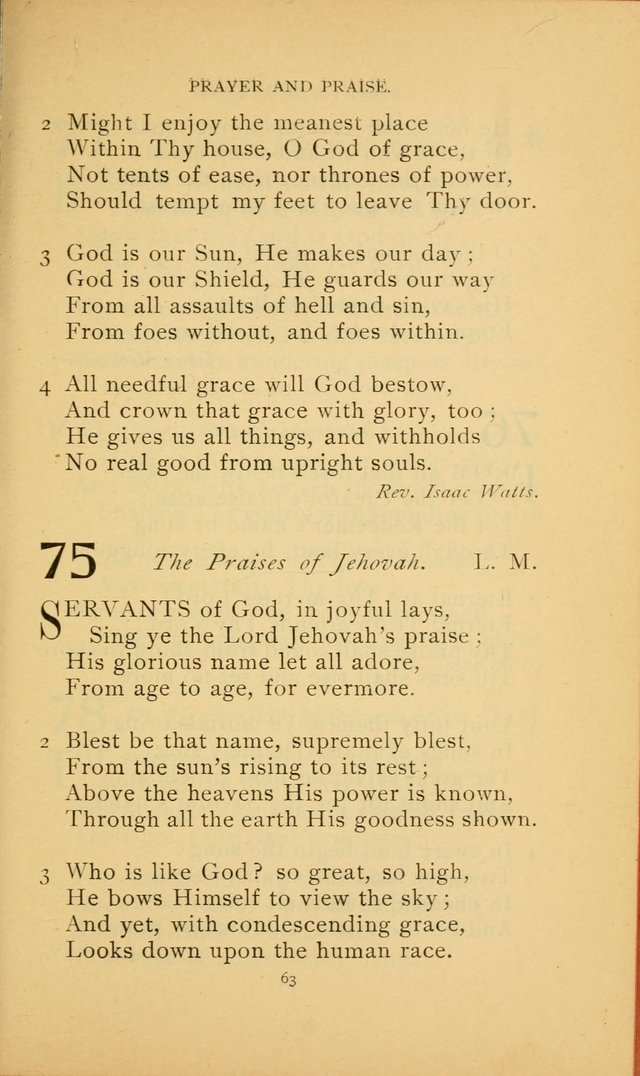 Hymn Book of the United Evangelical Church page 63