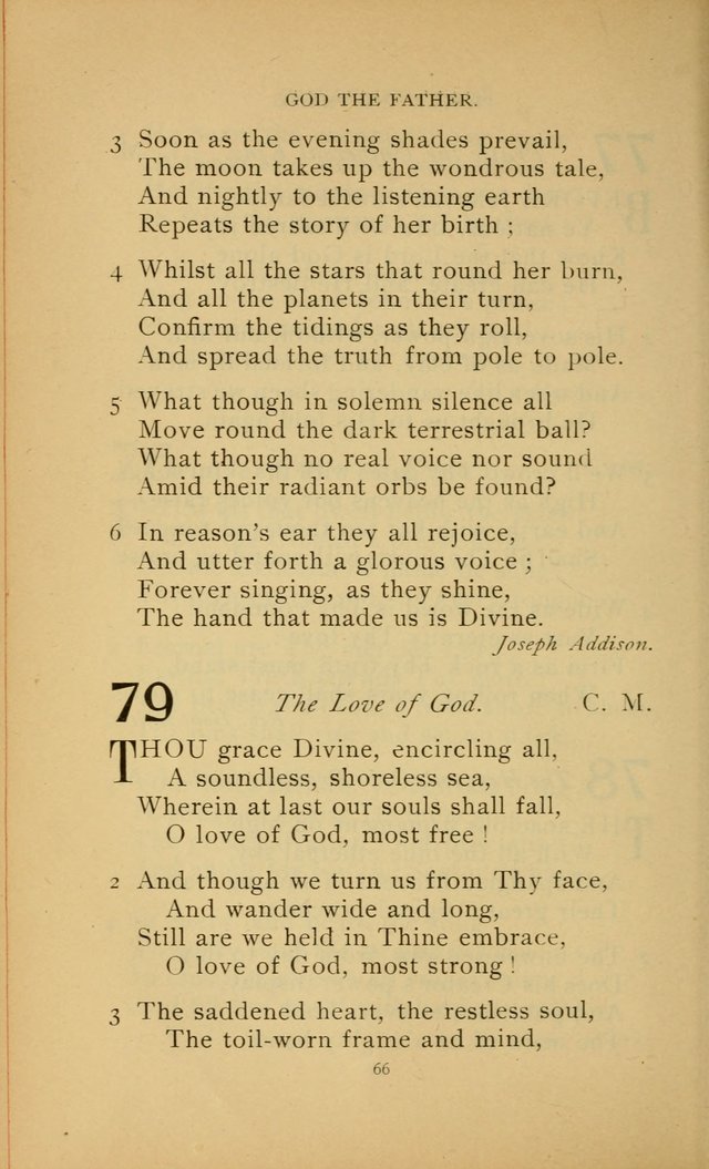 Hymn Book of the United Evangelical Church page 66