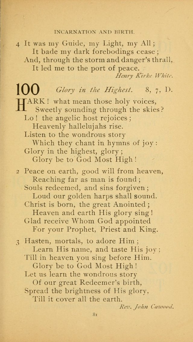Hymn Book of the United Evangelical Church page 81