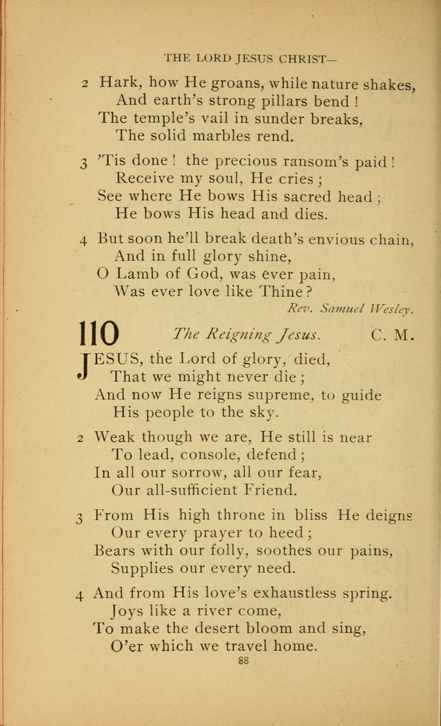 Hymn Book of the United Evangelical Church page 88