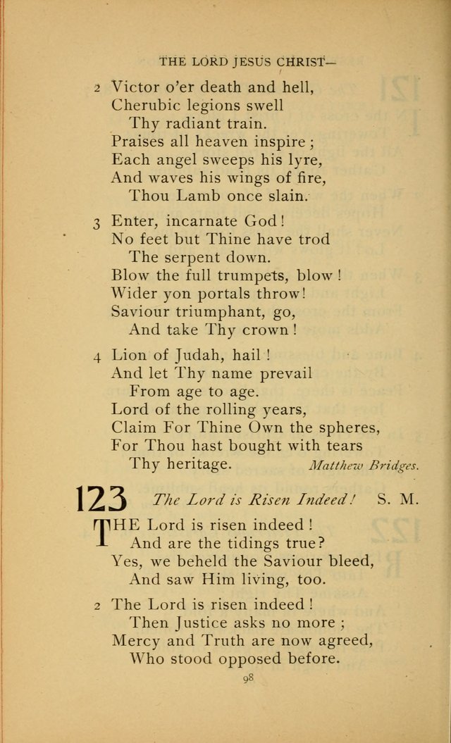 Hymn Book of the United Evangelical Church page 98