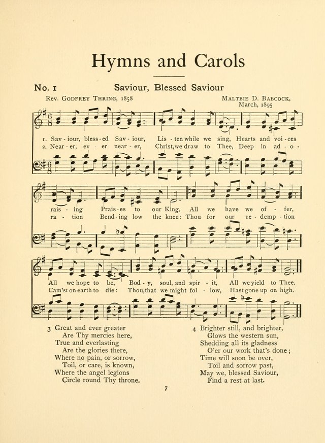 Hymns and Carols page 7