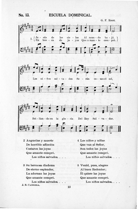 Himnario Cristiano para uso de las Iglesias Evangélicas page 13