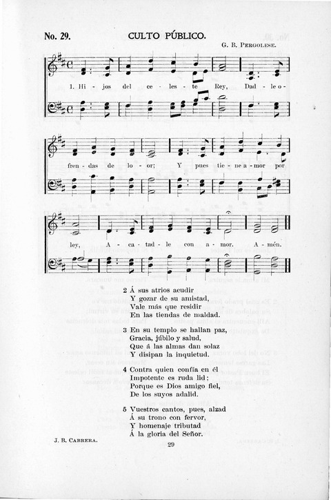 Himnario Cristiano para uso de las Iglesias Evangélicas page 29