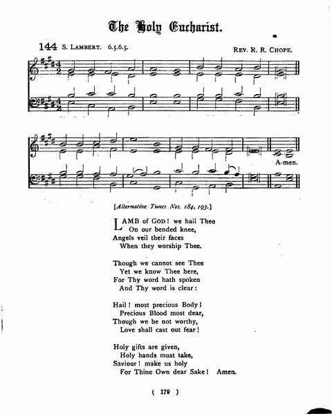 Hymns for the Children of the Church: with accompanying tunes page 179