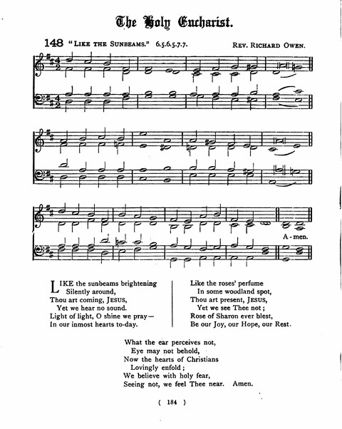 Hymns for the Children of the Church: with accompanying tunes page 184