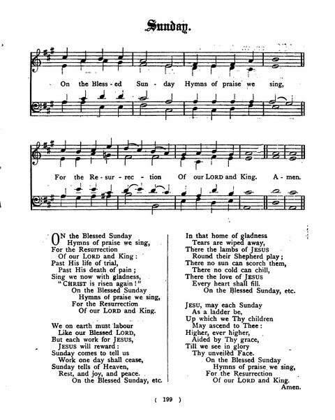 Hymns for the Children of the Church: with accompanying tunes page 199