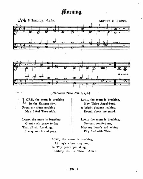 Hymns for the Children of the Church: with accompanying tunes page 222