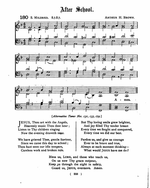 Hymns for the Children of the Church: with accompanying tunes page 228