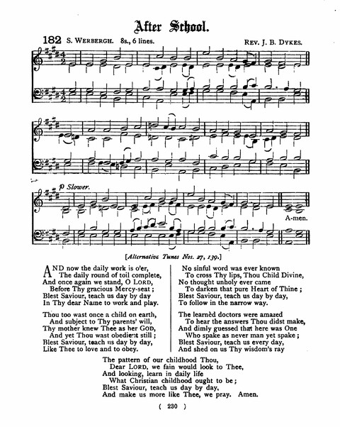 Hymns for the Children of the Church: with accompanying tunes page 230