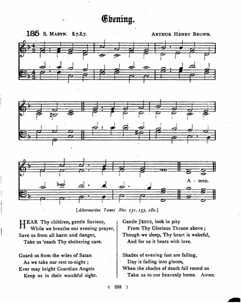 Hymns for the Children of the Church: with accompanying tunes page 233
