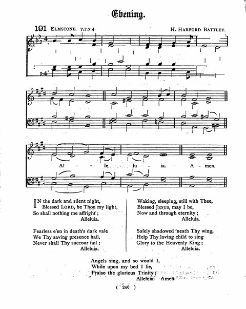 Hymns for the Children of the Church: with accompanying tunes page 240