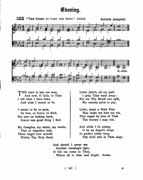 Hymns for the Children of the Church: with accompanying tunes page 241