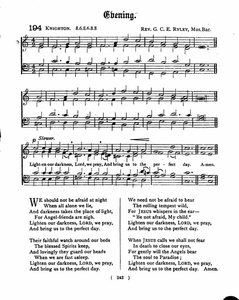 Hymns for the Children of the Church: with accompanying tunes page 243