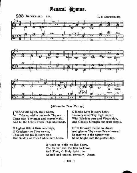 Hymns for the Children of the Church: with accompanying tunes page 285