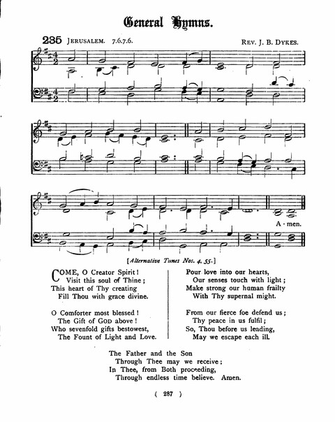 Hymns for the Children of the Church: with accompanying tunes page 287