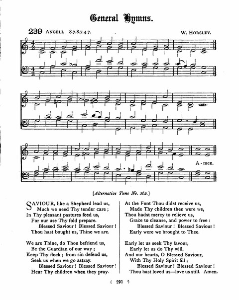 Hymns for the Children of the Church: with accompanying tunes page 291