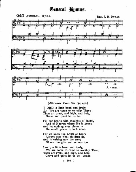 Hymns for the Children of the Church: with accompanying tunes page 303