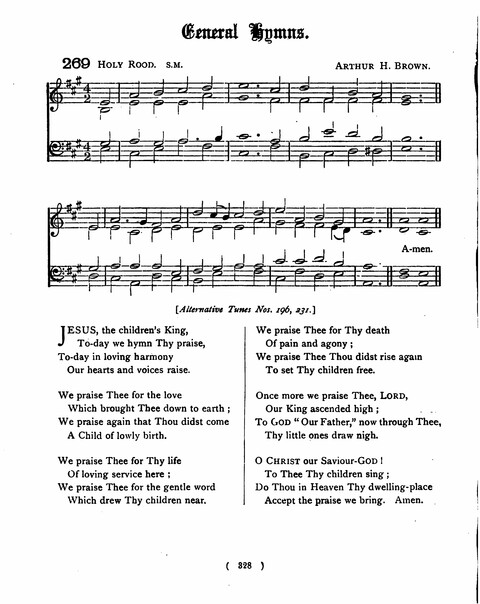 Hymns for the Children of the Church: with accompanying tunes page 328