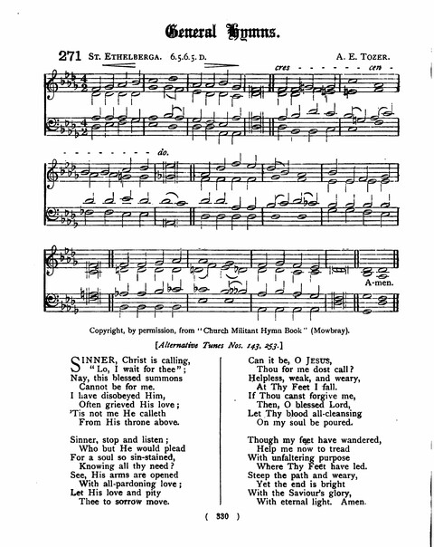 Hymns for the Children of the Church: with accompanying tunes page 330
