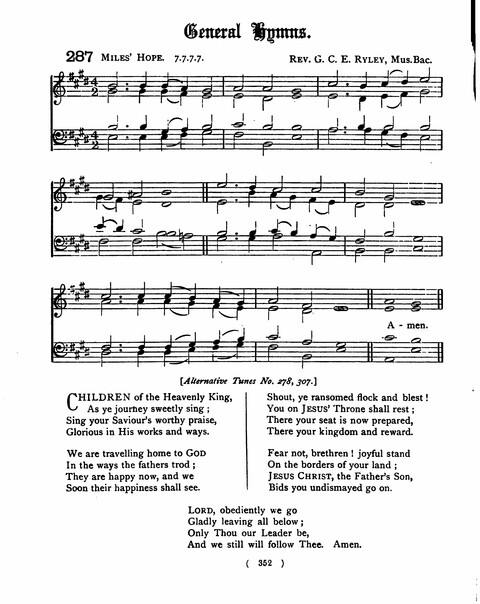Hymns for the Children of the Church: with accompanying tunes page 352