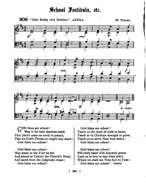 Hymns for the Children of the Church: with accompanying tunes page 384