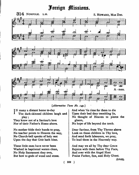 Hymns for the Children of the Church: with accompanying tunes page 389