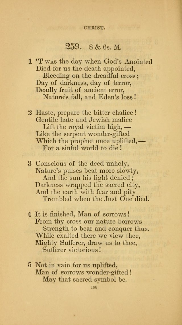 Hymns for the Church of Christ. (6th thousand) page 186