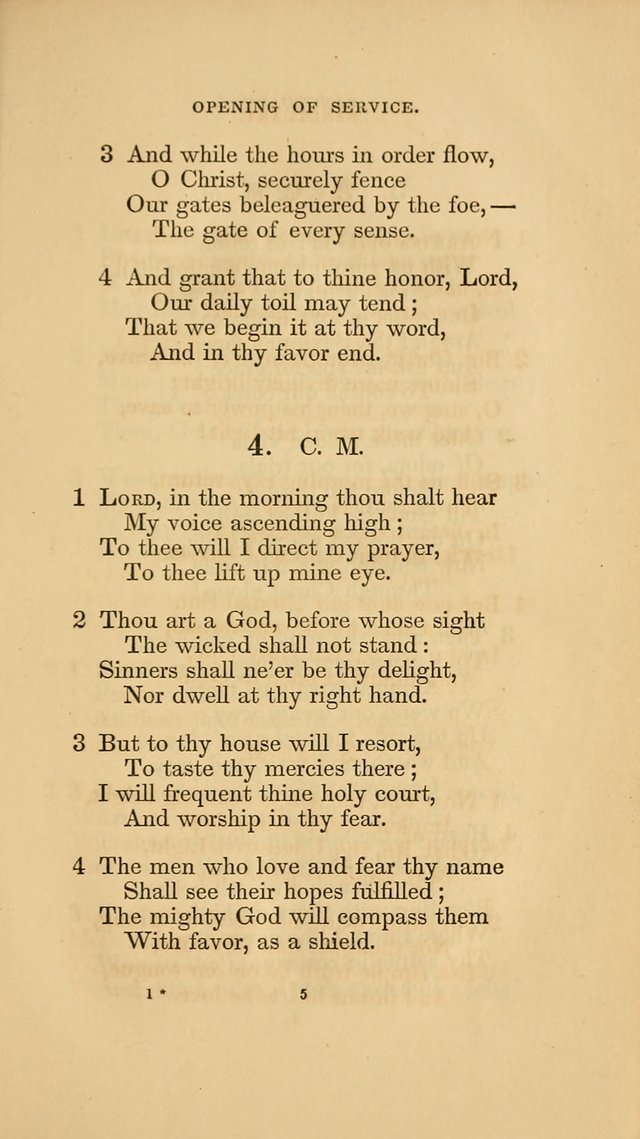 Hymns for the Church of Christ. (6th thousand) page 5
