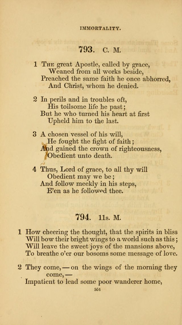 Hymns for the Church of Christ. (6th thousand) page 564
