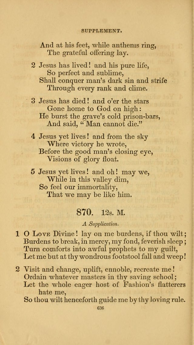 Hymns for the Church of Christ. (6th thousand) page 636