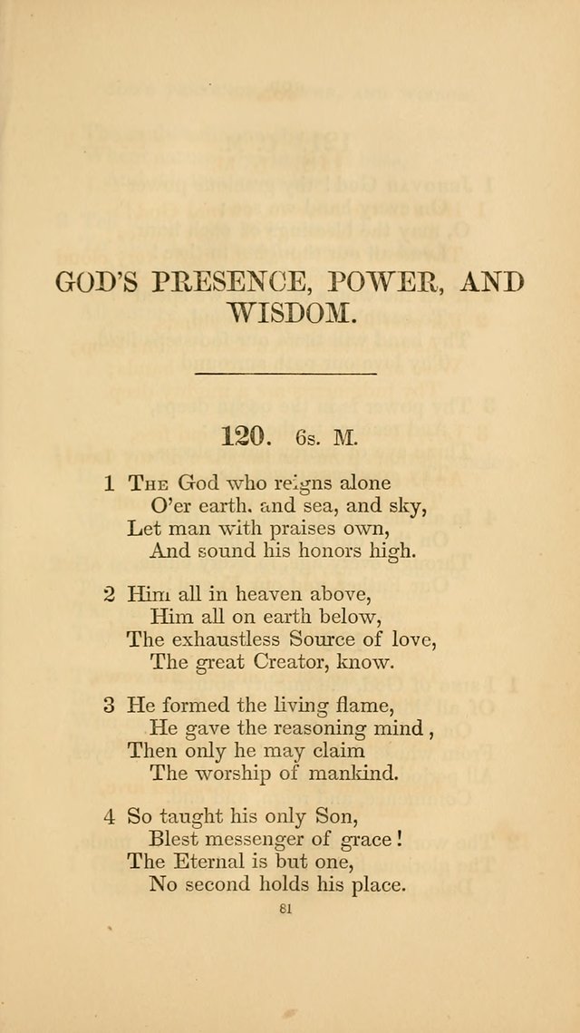 Hymns for the Church of Christ. (6th thousand) page 81