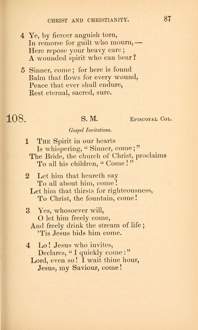 Hymns for the Christian Church, for the Use of the First Church of Christ in Boston page 112